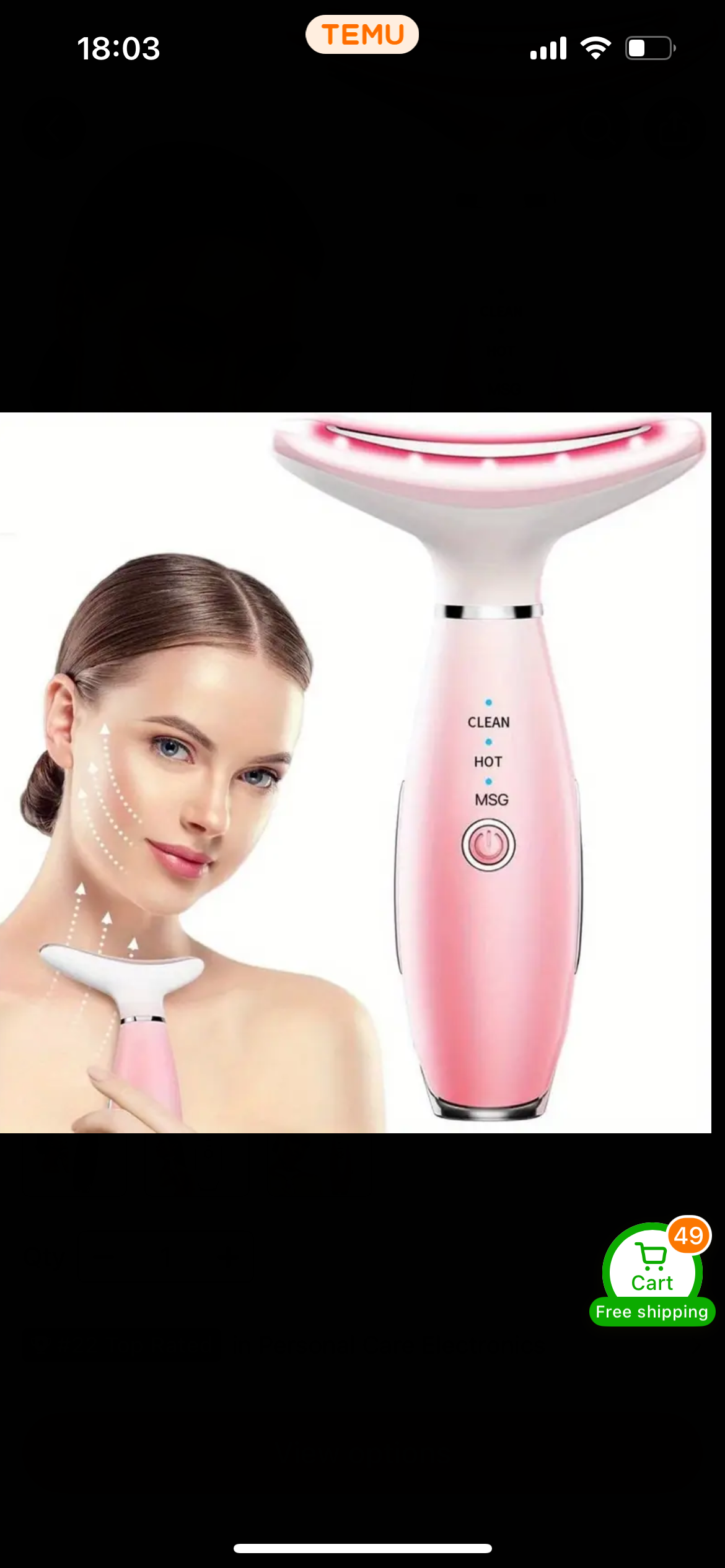 Portable facial massager