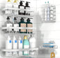 Bathroom mounted shelve rack