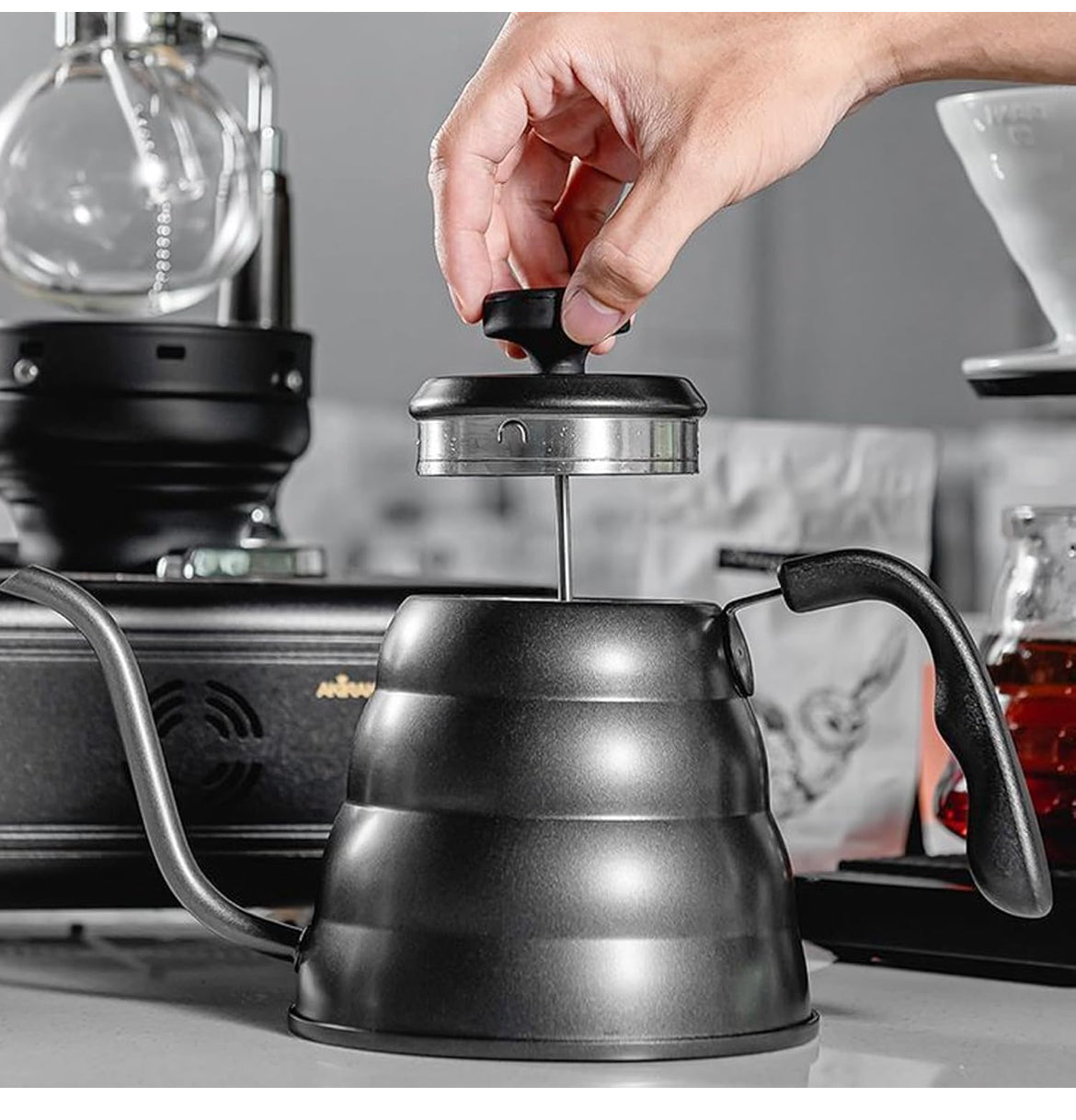 Gooseneck Kettle with Thermometer