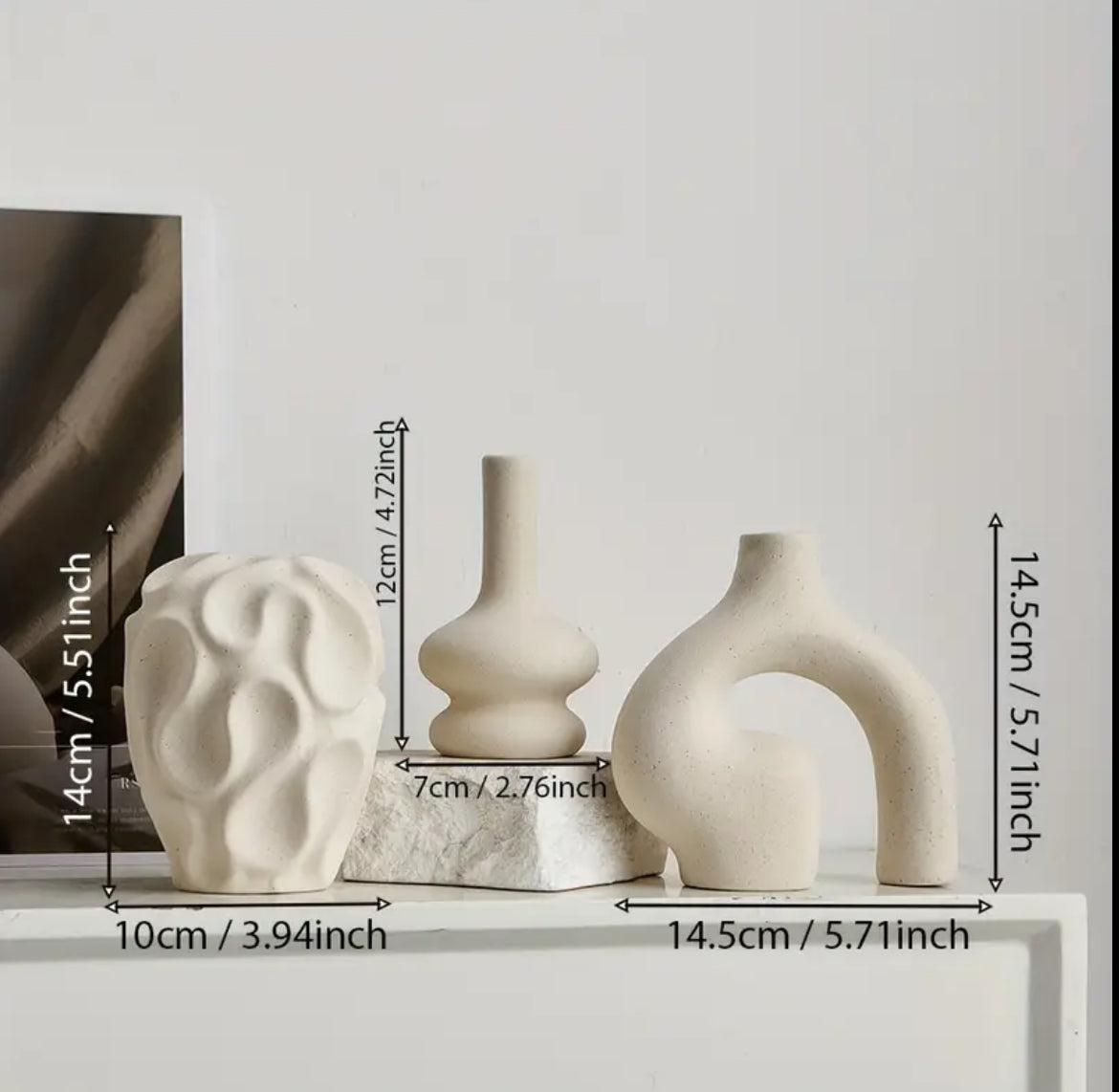 Boho Ceramic vase set