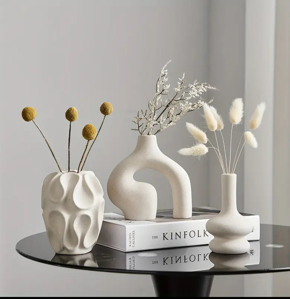 Boho Ceramic vase set