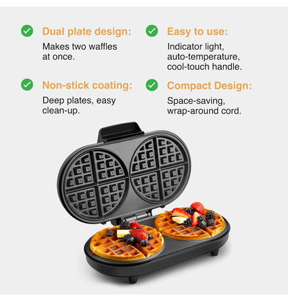 Double waffle maker