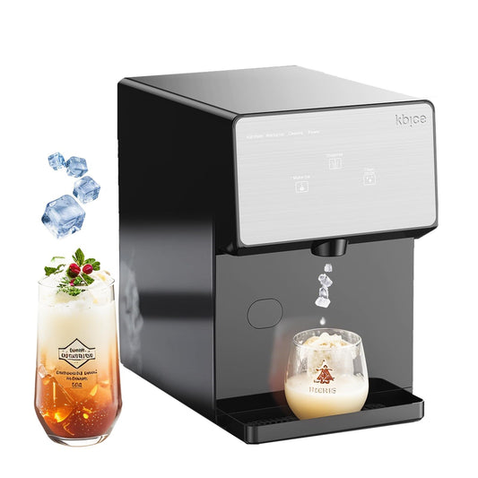 VITLIFE Countertop Nugget Ice Maker with Chewable Soft Ice, 35lbs/24Hrs High Capacity, Self-Cleaning & Automatic Dispensing, Quiet 45dB Operation for Home/Office/Bar (BPA-Free, LED Touch Panel)