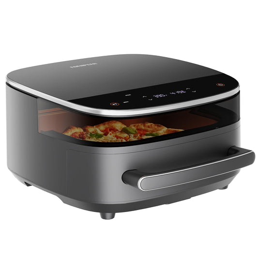 EDENPEER Extra Large Air Fryer,11-IN-1 6 QT 450F Air Fryer with Superior Airflow, Dual Heat Source Technology, Smart Digital Wide Fryer with Basket, Fits a 12" Pizza or 33 Chicken Wings