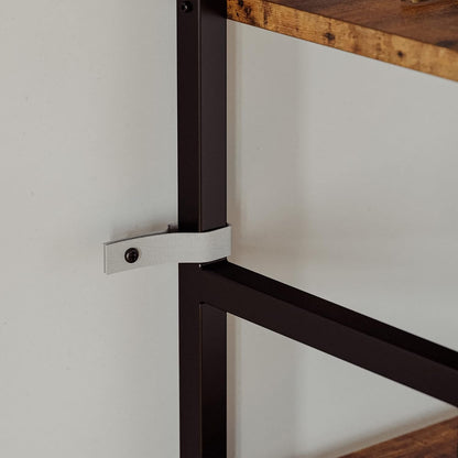 Bookcases and Bookshelves Triple Wide 5 Tiers Industrial Bookshelf,