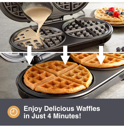 Double waffle maker