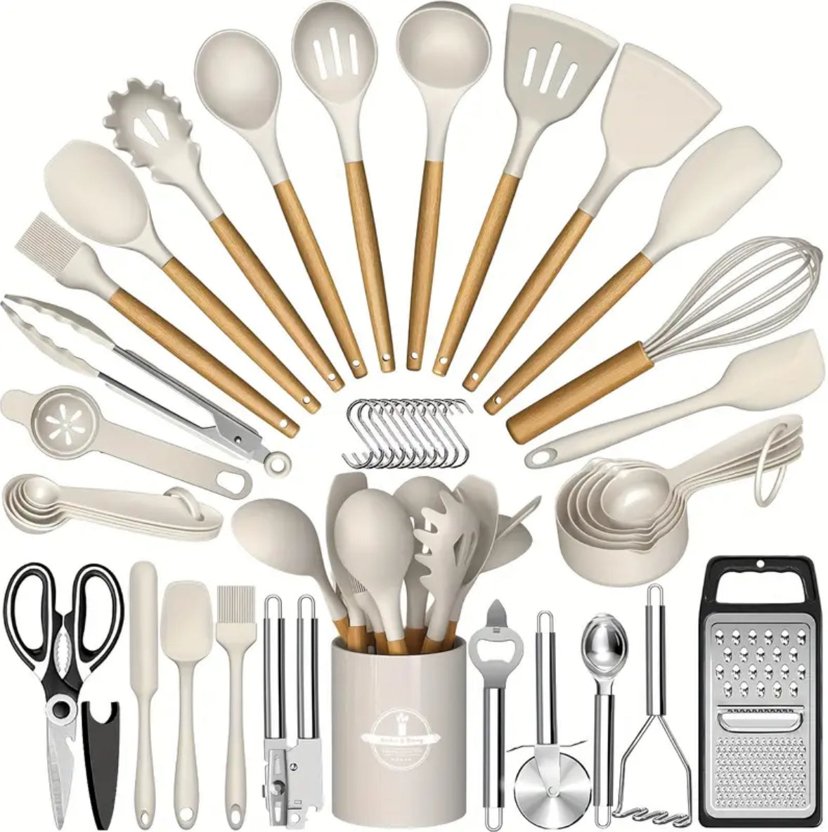 Non-stick kitchen utensils set