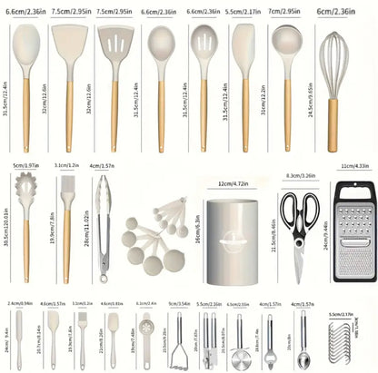 Non-stick kitchen utensils set