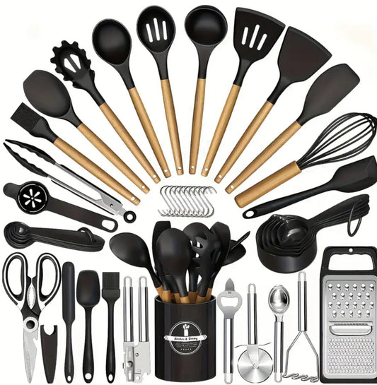 Non-stick kitchen utensils set