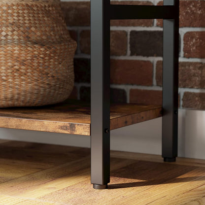 Bookcases and Bookshelves Triple Wide 5 Tiers Industrial Bookshelf,